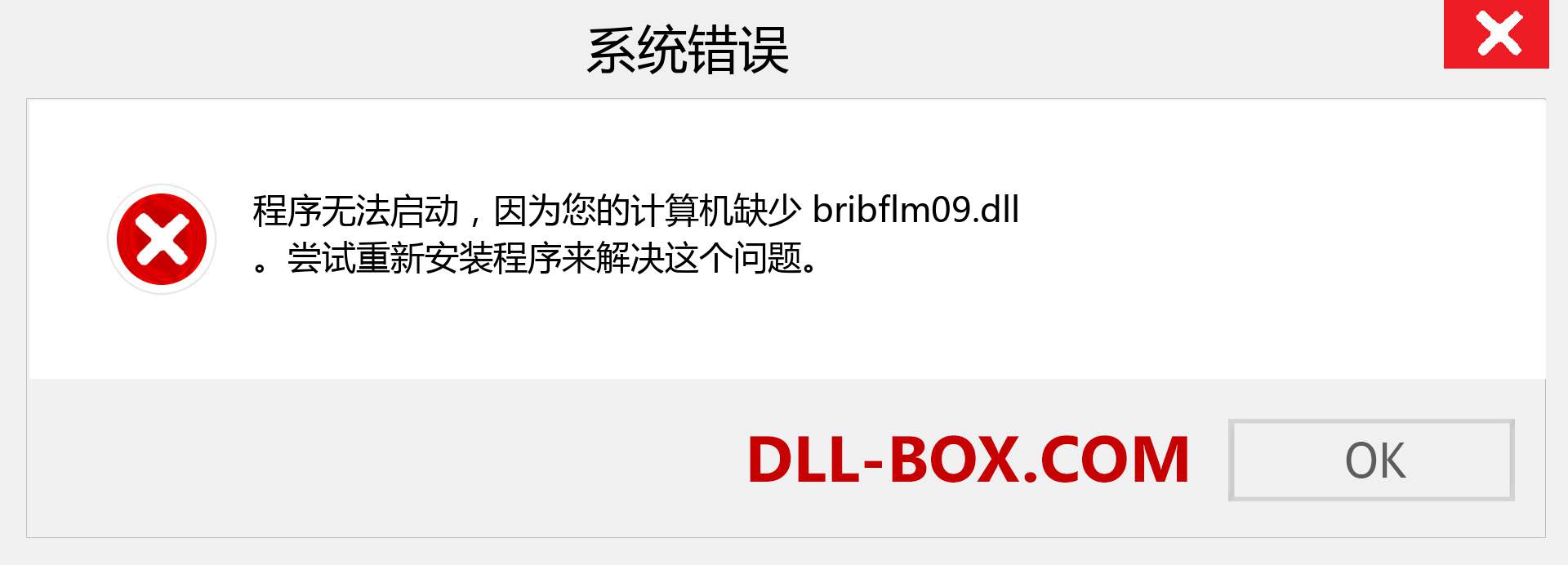 bribflm09.dll 文件丢失？。 适用于 Windows 7、8、10 的下载 - 修复 Windows、照片、图像上的 bribflm09 dll 丢失错误